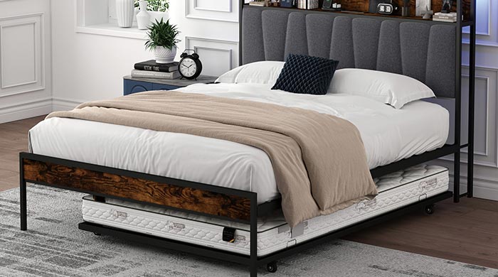 Estrutura de cama metálica