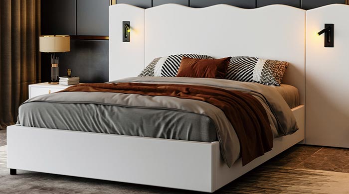 Estrutura de cama de madeira