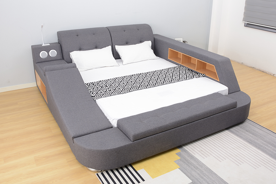 Quadro 1550 integrado estofado da cama do lazer do orador de Bluetooth