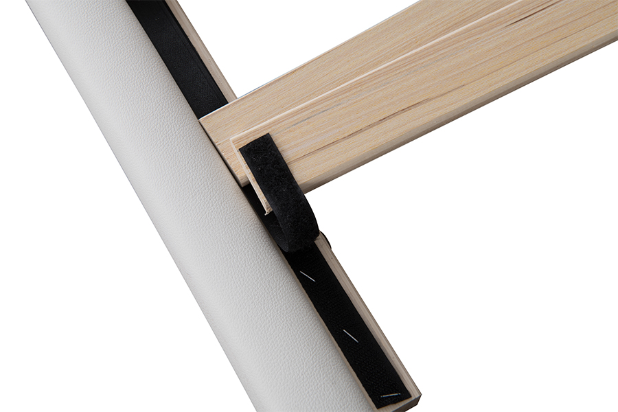 Estrutura de cama de couro estofada em forma de L USB 4546-3U