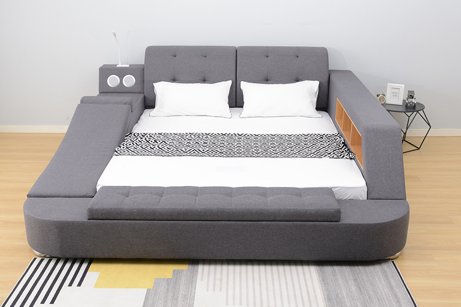 Quadro 1550 integrado estofado da cama do lazer do orador de Bluetooth