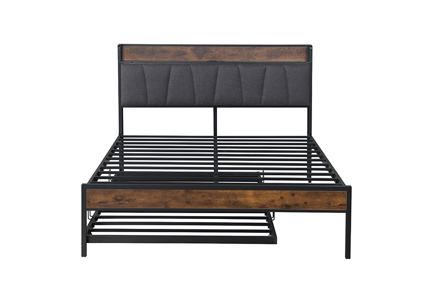 Estrutura de cama em beliche de metal estilo industrial 4550-1U