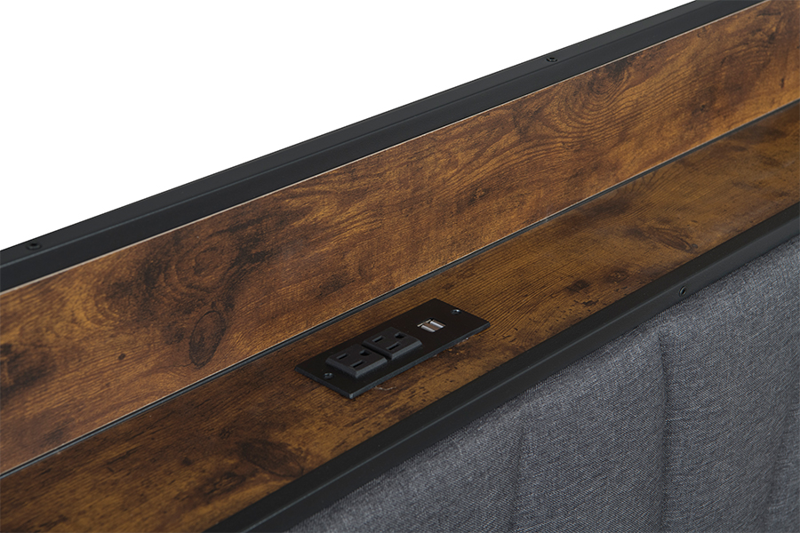 Estrutura de cama em beliche de metal estilo industrial 4550-1U