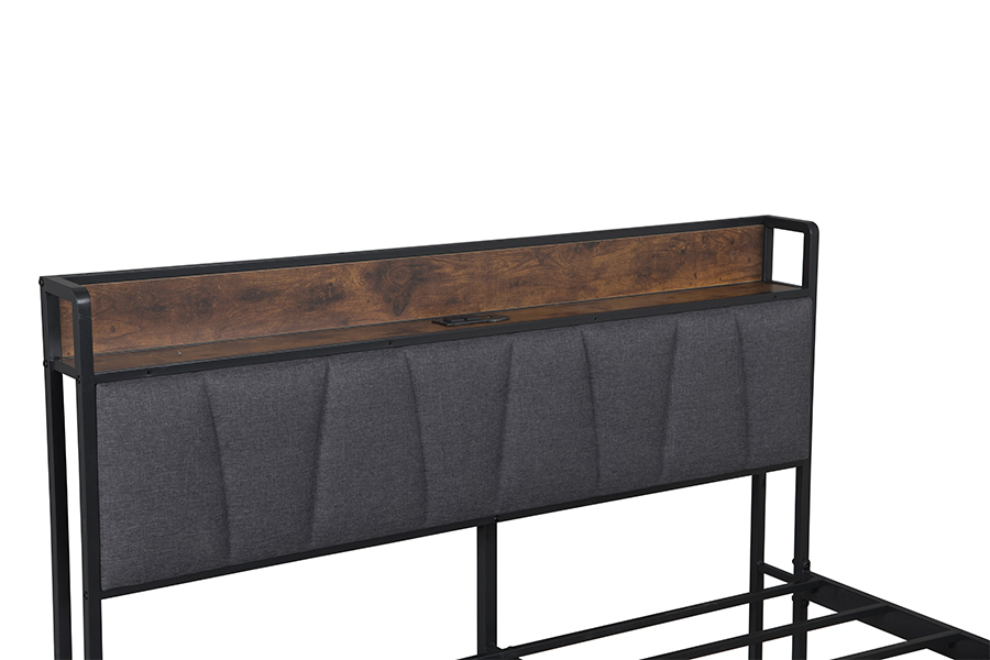 Estrutura de cama em beliche de metal estilo industrial 4550-1U