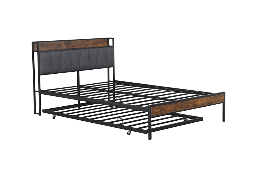 Estrutura de cama em beliche de metal estilo industrial 4550-1U