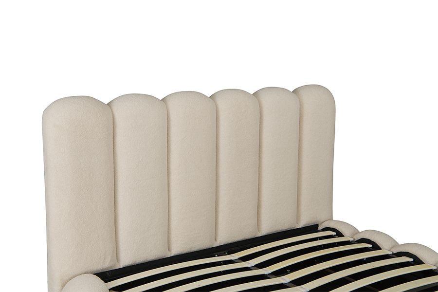 4878G Gavetas Armazenamento Estrutura de cama com estofamento macio 3D em forma de pétala