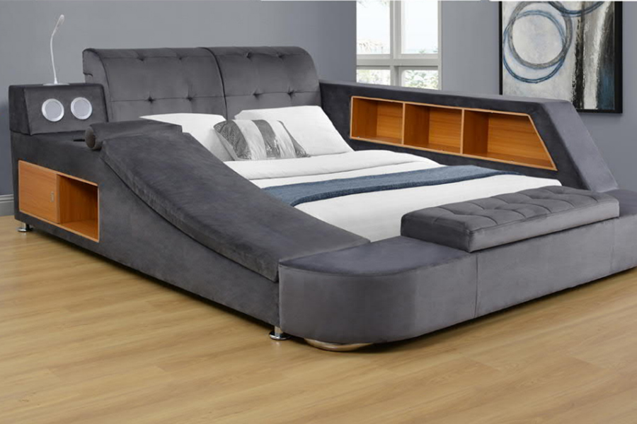 Quadro 1550 integrado estofado da cama do lazer do orador de Bluetooth
