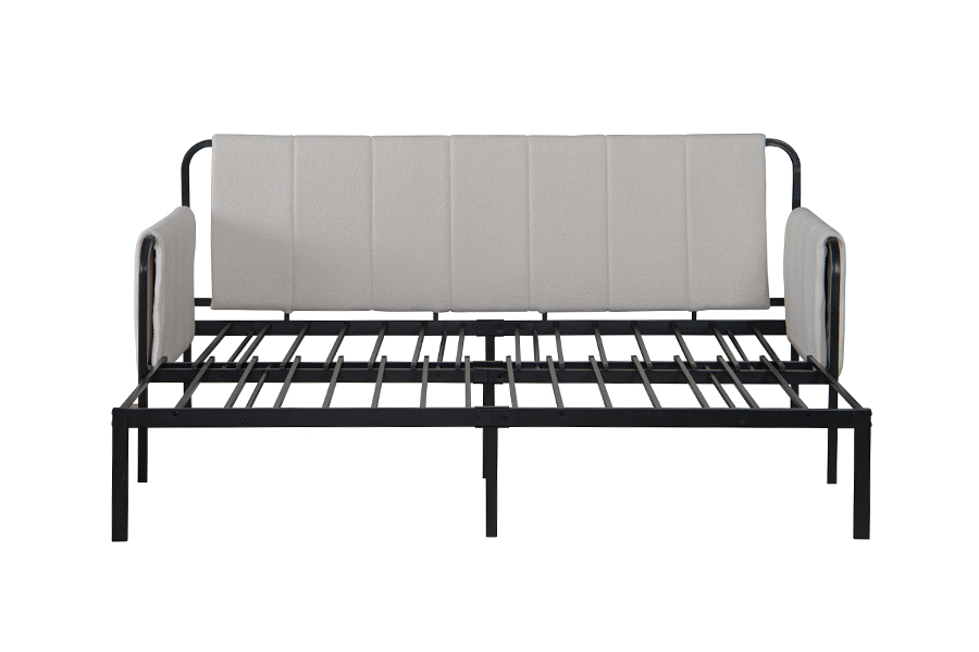 Sofá-cama em tecido de lã de cordeiro 4712