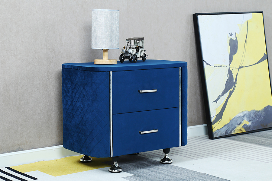 Mesa de cabeceira/cama de veludo diamante WSS954