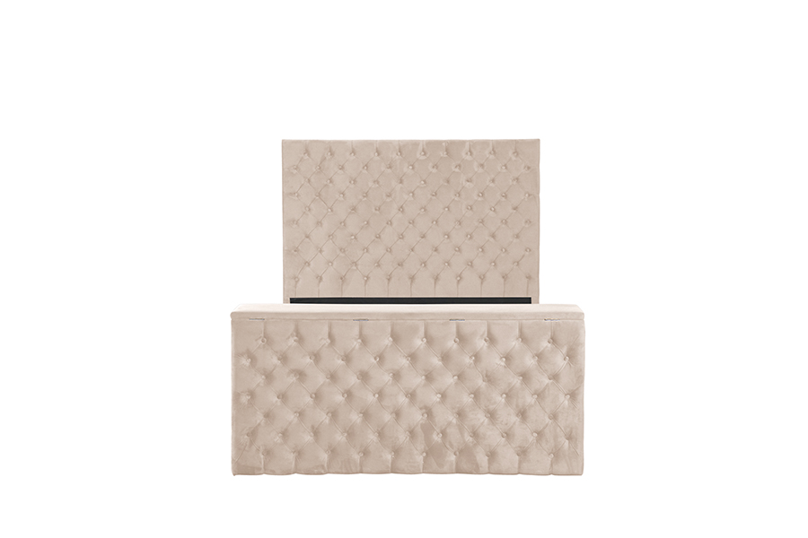 Cama motorizada com suporte de TV elevável 4652BG para quartos pequenos