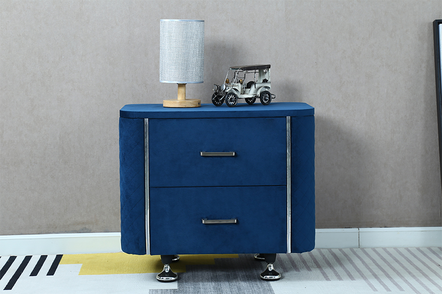 Mesa de cabeceira/cama de veludo diamante WSS954