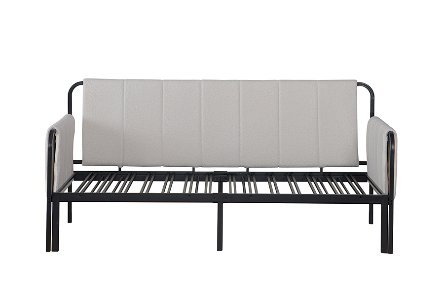 Sofá-cama em tecido de lã de cordeiro 4712