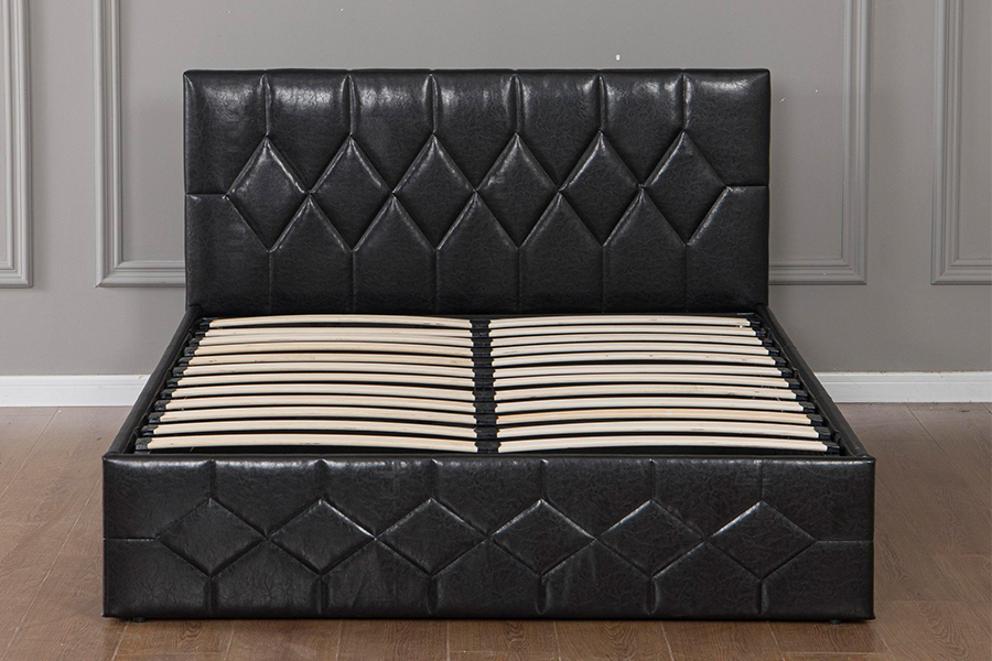 5031G Sem pé de cama em forma de diamante Estrutura de cama estofada USB
