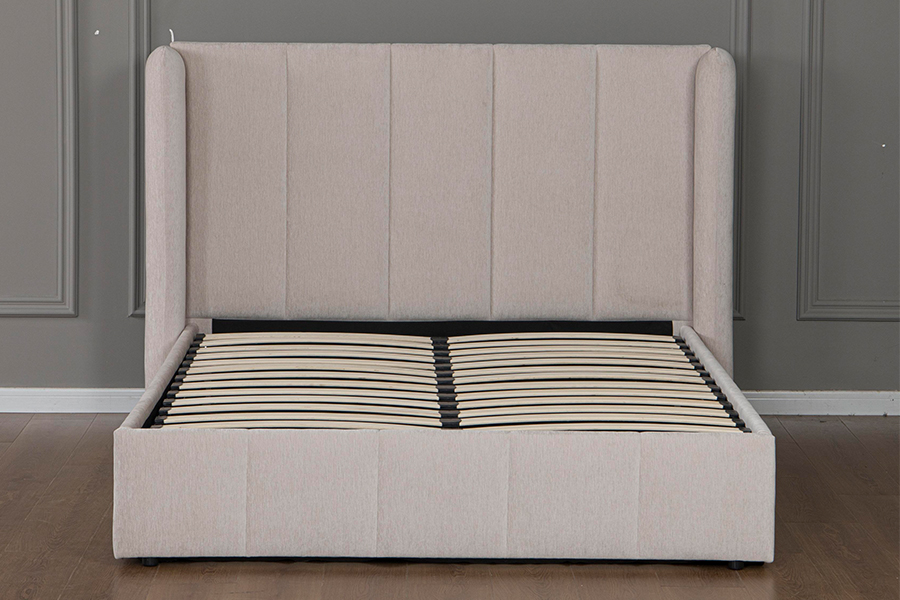Estrutura de cama de armazenamento hidráulico estofada em couro PU de boa qualidade 5001G