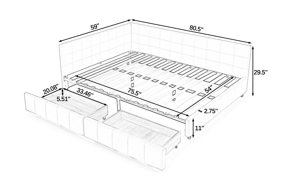N14 em forma de L veludo estofado altamente ajustável estrutura de cama estofada de armazenamento