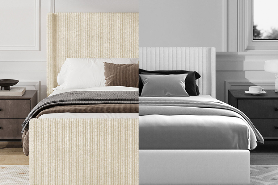 N12 Wingback ajustável fácil de desmontar estrutura de cama estofada