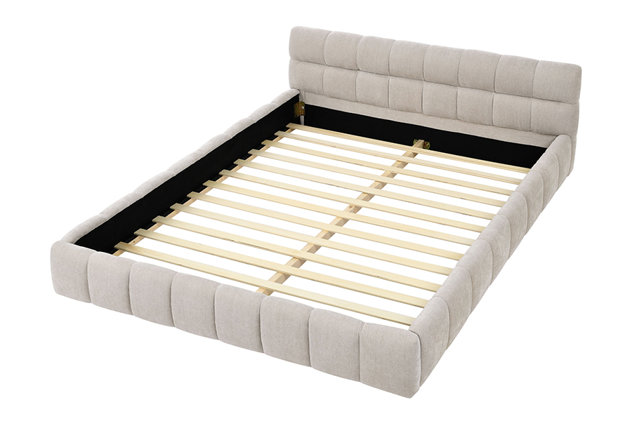 N11 Design quadrado moderno Estrutura de cama estofada confortável e ajustável