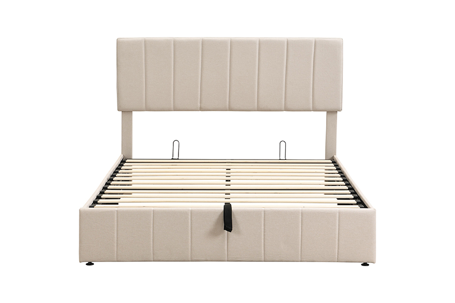 N19 cabeceira tufada listrada vertical quadros de cama estofados de armazenamento
