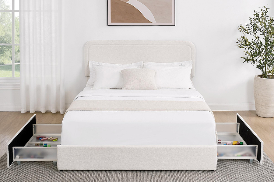 Quadros estofados duráveis da cama do armazenamento das gavetas do armazenamento da cama N3