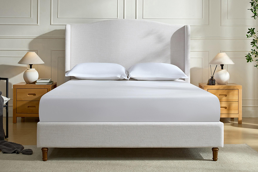 Dimensões da cama de casal king-size N4 Estruturas de cama estofadas com armazenamento