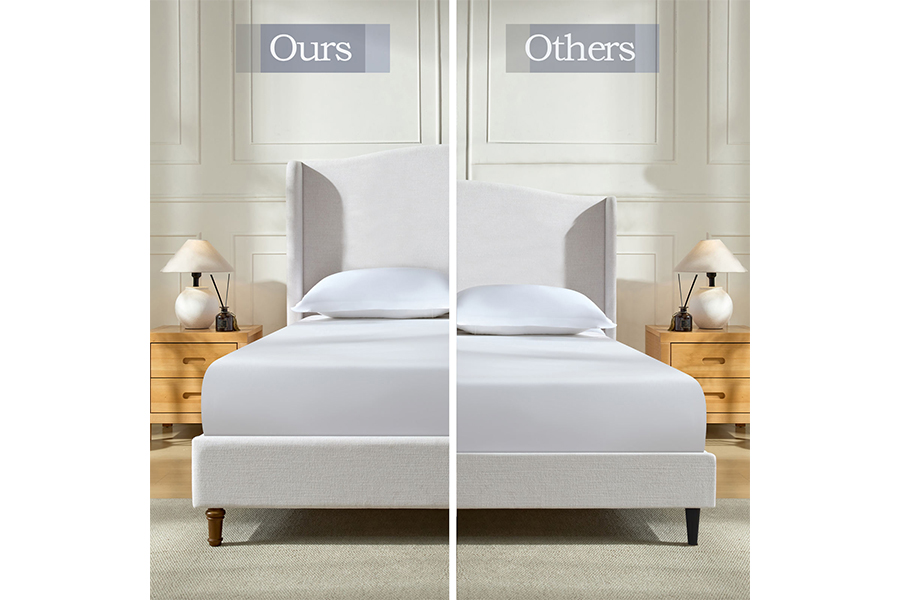 Dimensões da cama de casal king-size N4 Estruturas de cama estofadas com armazenamento