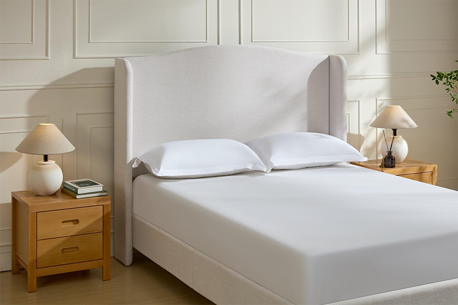 Dimensões da cama de casal king-size N4 Estruturas de cama estofadas com armazenamento