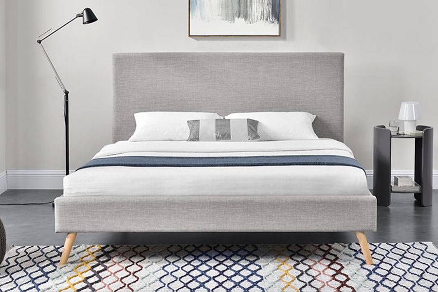 1281 Cabeceira simples em tecido Cama estofada