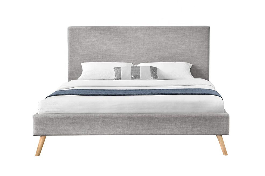 1281 Cabeceira simples em tecido Cama estofada