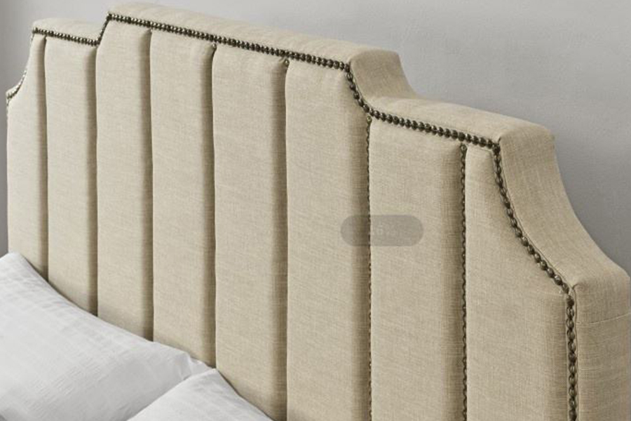 Cama estofada com estrutura de cama de casal em tecido de veludo 1205