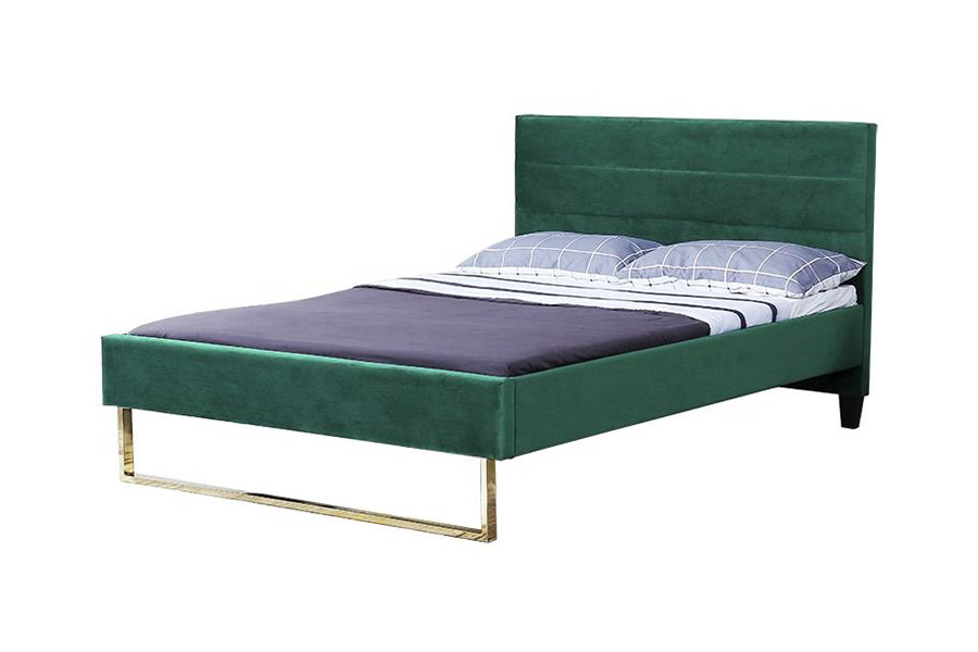 Cama estofada de design moderno com cama king size de luxo 1347
