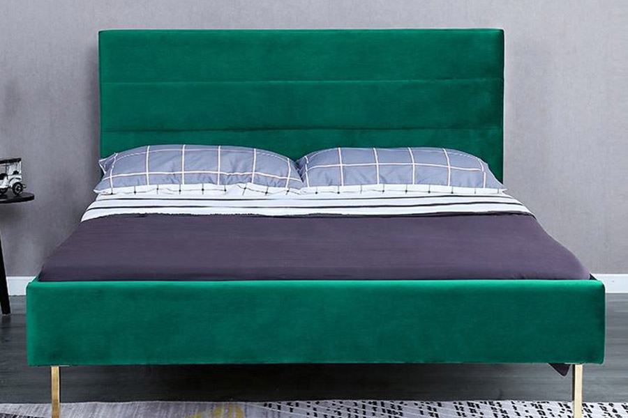 Cama estofada de design moderno com cama king size de luxo 1347