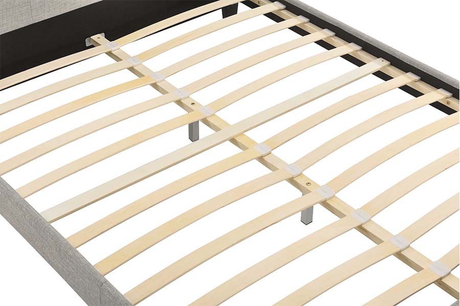 Cama estofada de estofamento macio da cama de linho de 1803 cinzas