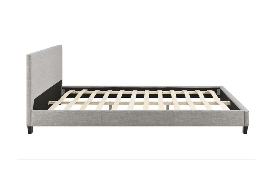 Cama estofada de estofamento macio da cama de linho de 1803 cinzas