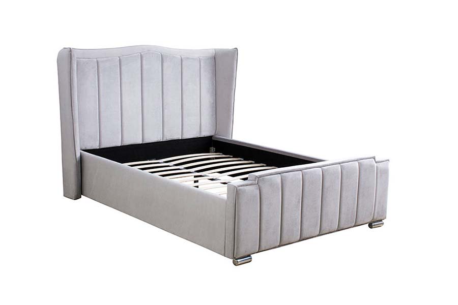 Cama estofada estofada de veludo de qualidade 1562