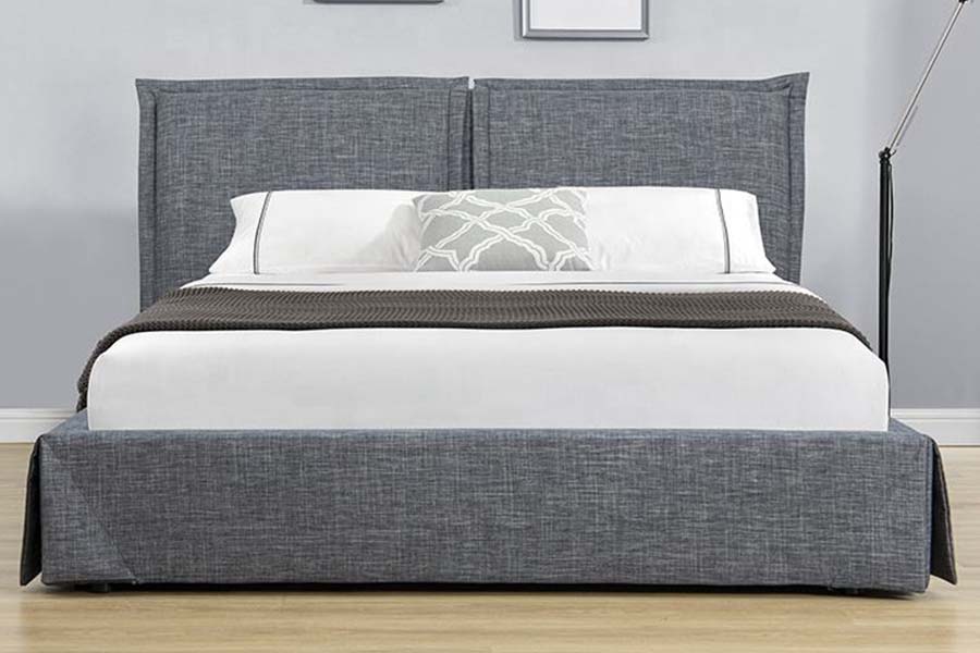 1530 camas estofadas tela de linho quadro estofado da cama do armazenamento