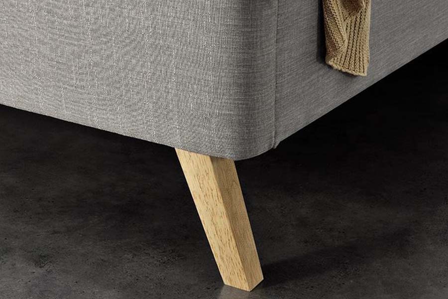 Cama estofada de estofamento macio com estrutura de madeira de tamanho duplo 1525