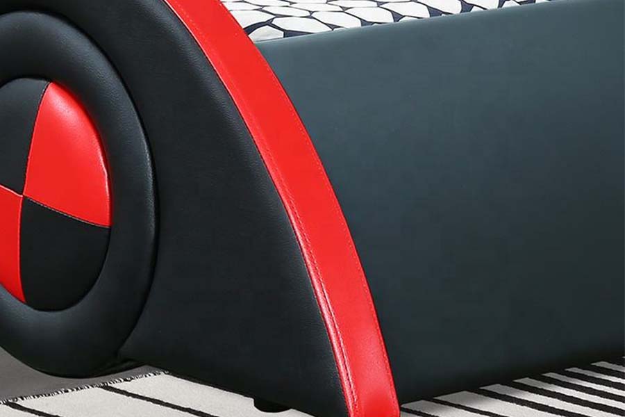 Cama de couro 1510 com formato legal, camas de carro para crianças