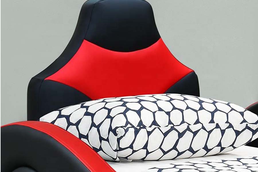 Cama de couro 1510 com formato legal, camas de carro para crianças