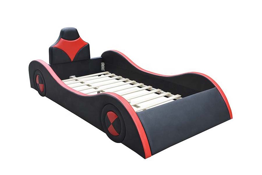 Cama de couro 1510 com formato legal, camas de carro para crianças