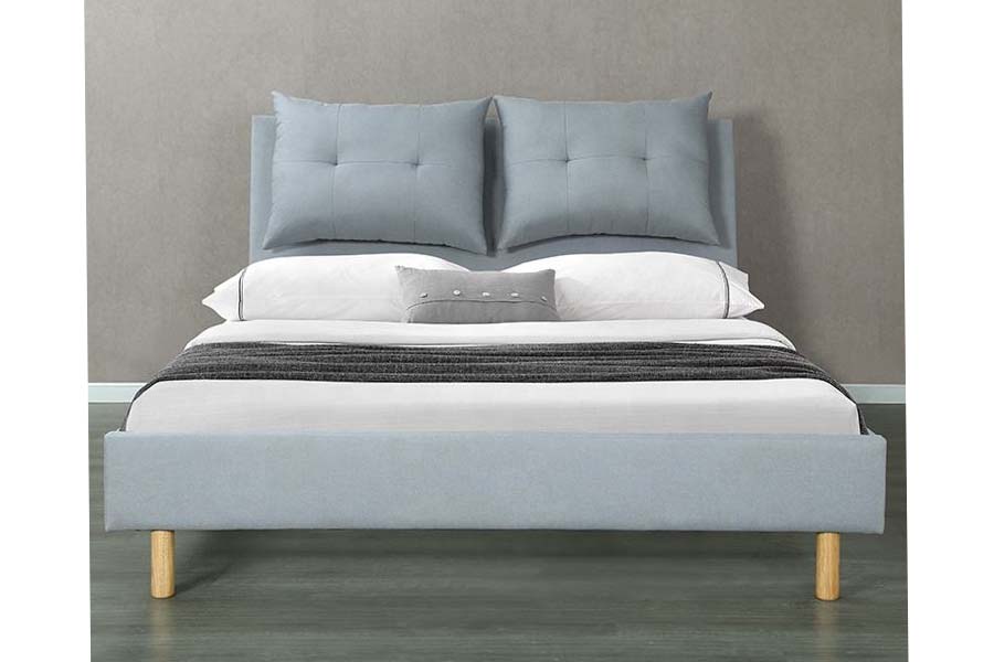 Cama estofada com design moderno em estilo MDF com estrutura de travesseiro 1503