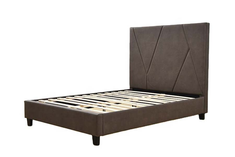 Cama estofada em couro de tamanho único 1615
