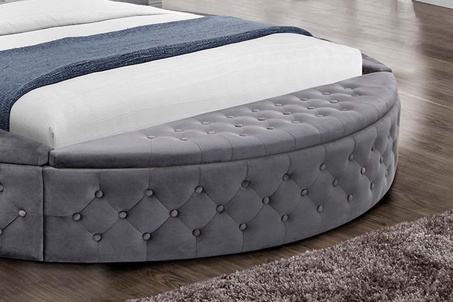 Cama estofada estofada luxuosa moderna 1611