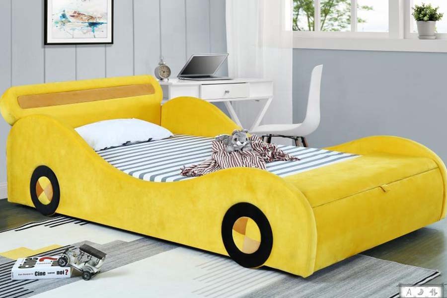 1497 Camas de carro estilo super carro de corrida em forma de S para crianças
