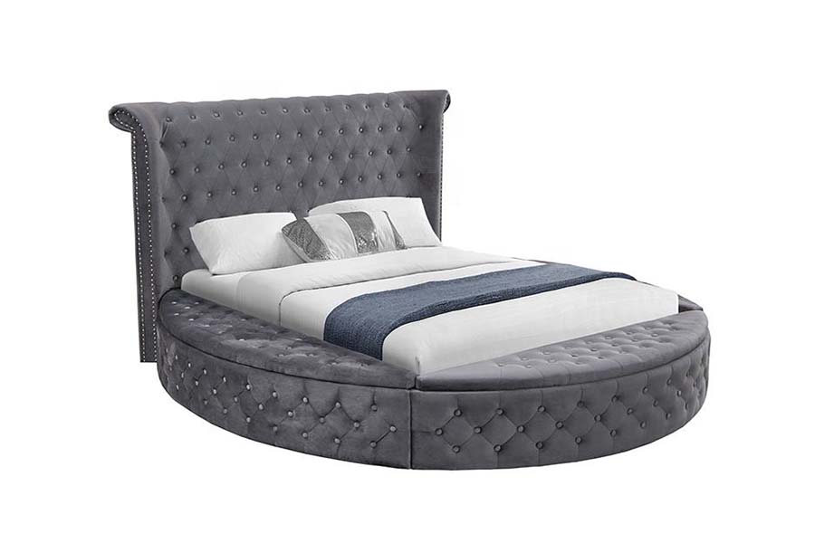 Cama estofada estofada luxuosa moderna 1611