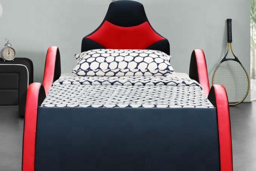 1497 Camas de carro estilo super carro de corrida em forma de S para crianças