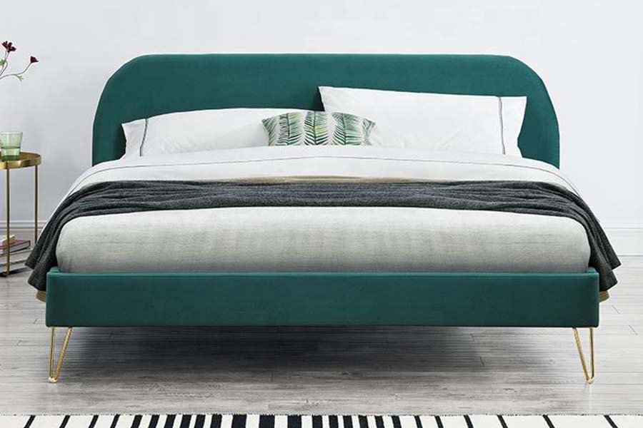 Cama estofada com estrutura de cama king size de alta qualidade 1475