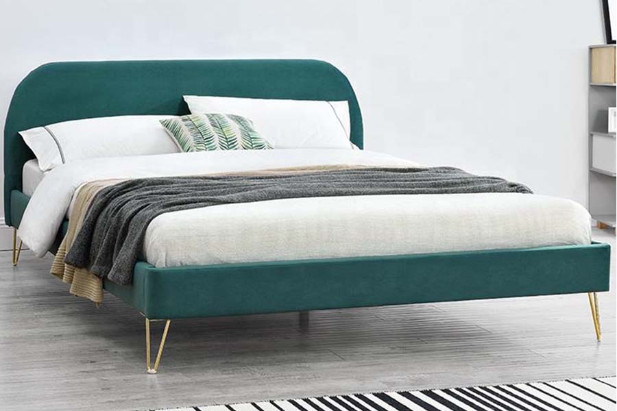 Cama estofada com estrutura de cama king size de alta qualidade 1475