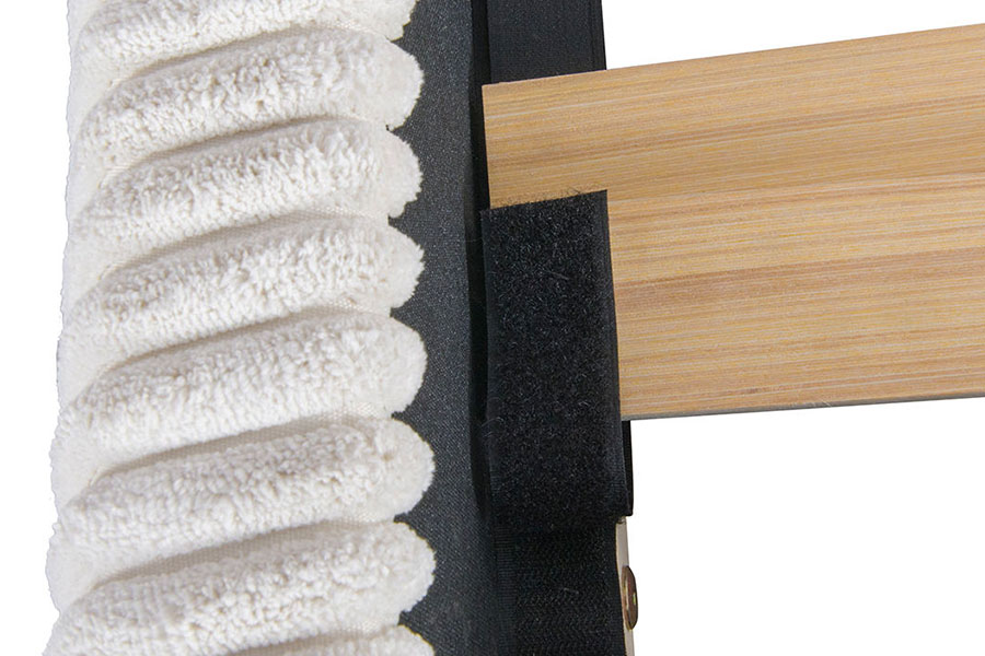 Cama estofada com cabeceira concisa de veludo cotelê 4256