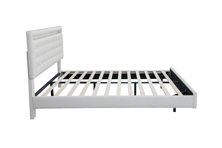 4209 Estrutura de cama estofada com LED ajustável king-size