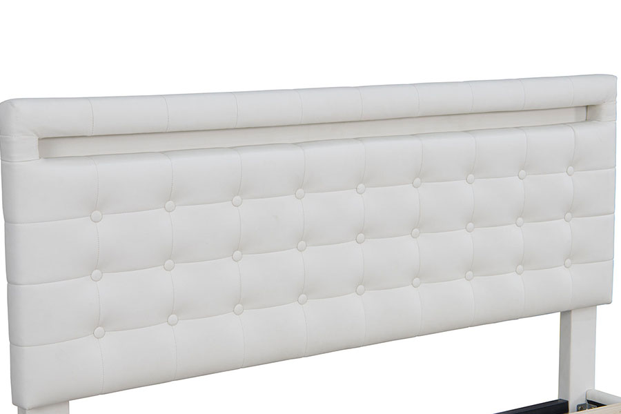 4209 Estrutura de cama estofada com LED ajustável king-size